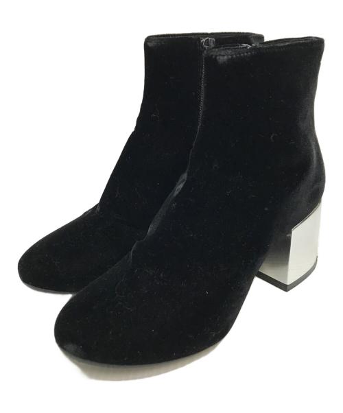 MM6 Maison Margiela（エムエムシックスメゾンマルジェラ）MM6 Maison Margiela (エムエムシックスメゾンマルジェラ) VELVET BOOTS ブラック サイズ:37の古着・服飾アイテム