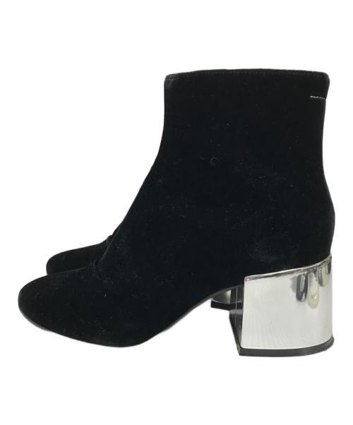 MM6 Maison Margiela（エムエムシックスメゾンマルジェラ）MM6 Maison Margiela (エムエムシックスメゾンマルジェラ) VELVET BOOTS ブラック サイズ:37の古着・服飾アイテム