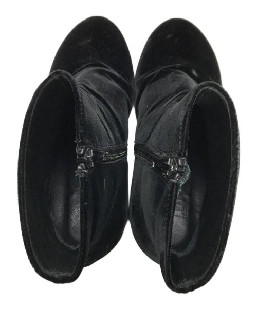 MM6 Maison Margiela（エムエムシックスメゾンマルジェラ）MM6 Maison Margiela (エムエムシックスメゾンマルジェラ) VELVET BOOTS ブラック サイズ:37の古着・服飾アイテム