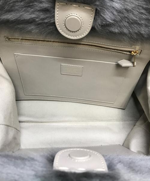 GIORGIO ARMANI（ジョルジョアルマーニ）GIORGIO ARMANI (ジョルジョアルマーニ) エコファー2WAYバッグ グレーの古着・服飾アイテム