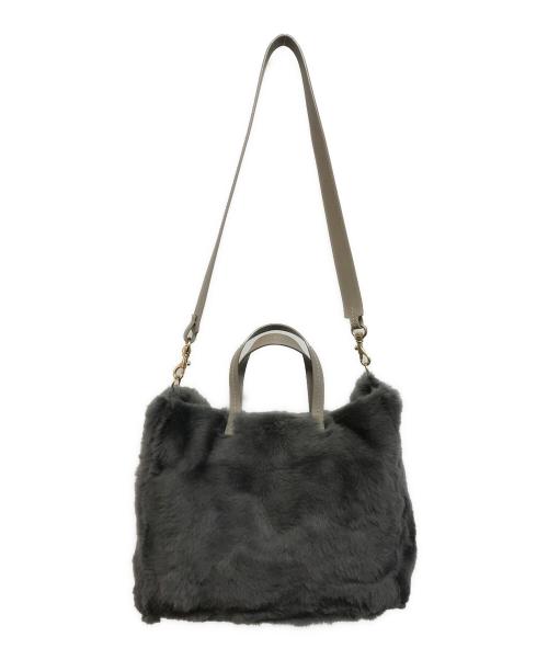 GIORGIO ARMANI（ジョルジョアルマーニ）GIORGIO ARMANI (ジョルジョアルマーニ) エコファー2WAYバッグ グレーの古着・服飾アイテム