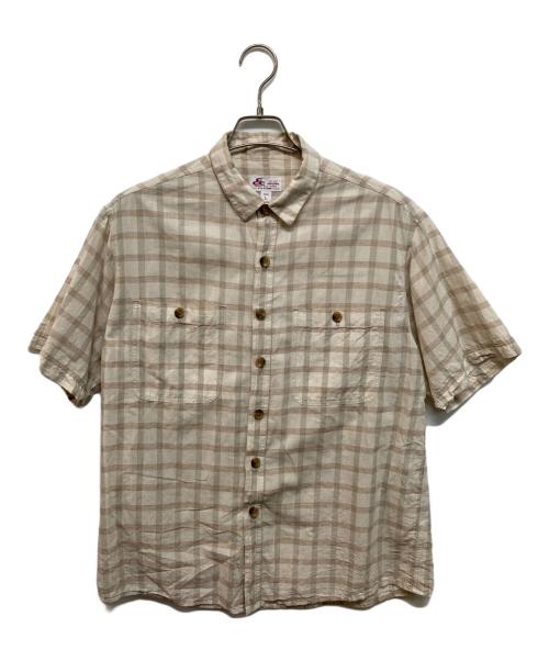 CTC STORE（シーティーシーストア）CTC STORE (シーティーシーストア) OTG CHECK SHIRT SAND ベージュ サイズ:Lの古着・服飾アイテム