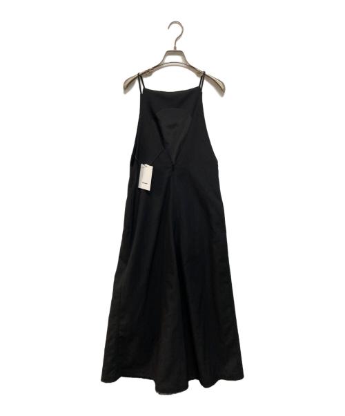 MIESROHE（ミースロエ）MIESROHE (ミースロエ) リネン見えバックオープンサマーワンピース ブラック 未使用品の古着・服飾アイテム