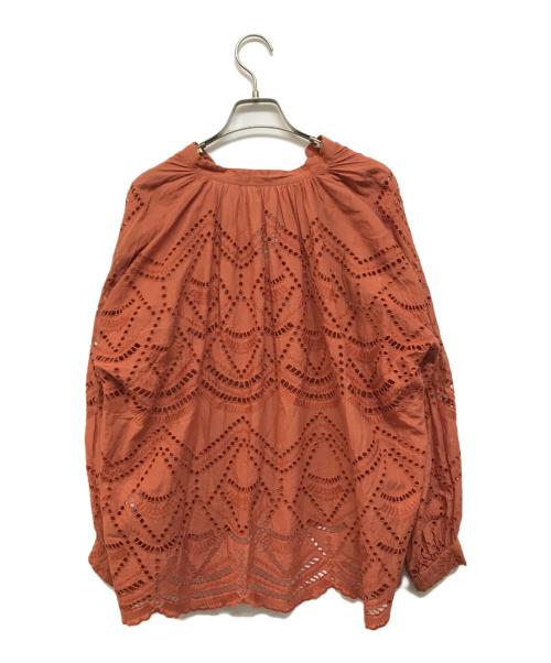 ne quittez pas（ヌキテパ）ne quittez pas (ヌキテパ) カットワークレースブラウス オレンジ サイズ:Freeの古着・服飾アイテム