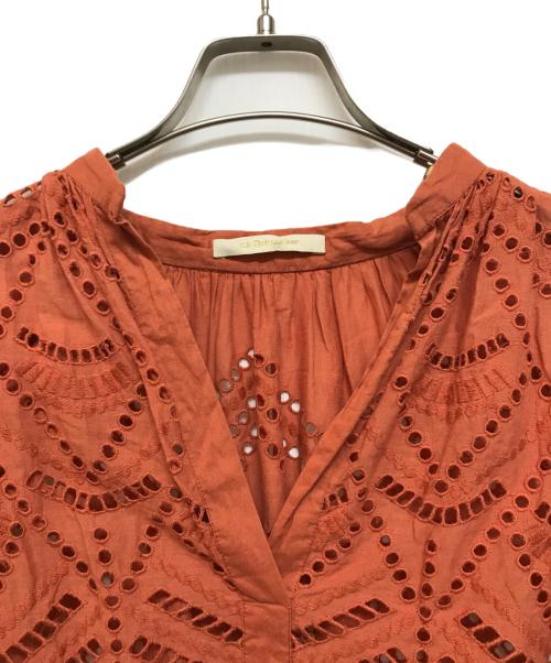 ne quittez pas（ヌキテパ）ne quittez pas (ヌキテパ) カットワークレースブラウス オレンジ サイズ:Freeの古着・服飾アイテム