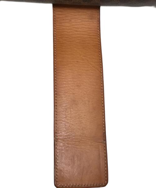 CELINE（セリーヌ）CELINE (セリーヌ) マカダム柄フラップショルダーバッグ ブラウンの古着・服飾アイテム