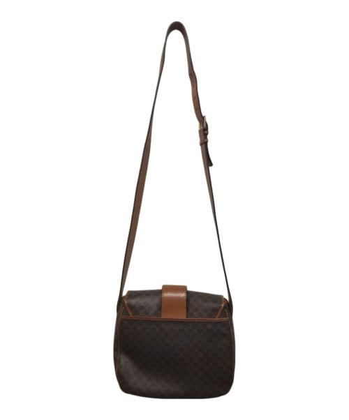 CELINE（セリーヌ）CELINE (セリーヌ) マカダム柄フラップショルダーバッグ ブラウンの古着・服飾アイテム