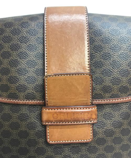 CELINE（セリーヌ）CELINE (セリーヌ) マカダム柄フラップショルダーバッグ ブラウンの古着・服飾アイテム