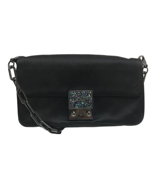 ANYA HINDMARCH（アニヤ・ハインドマーチ）ANYA HINDMARCH (アニヤハインドマーチ) 2WAYショルダーバッグ ブラックの古着・服飾アイテム