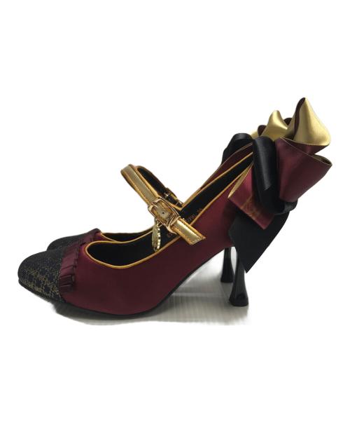 DISNEY（ディズニー）Disney (ディズニー) アイコニック シューズオブジェ パンプス レッド サイズ:35の古着・服飾アイテム