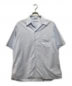 WACKO MARIA×SOKTASワコマリア×）の古着「ストライプオープンカラーシャツ」｜ブルー×ホワイト