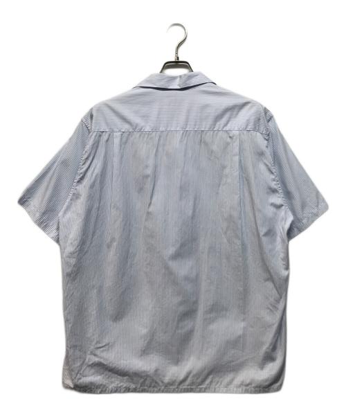 WACKO MARIA（ワコマリア）WACKO MARIA (ワコマリア) SOKTAS ストライプオープンカラーシャツ ブルー×ホワイト サイズ:Mの古着・服飾アイテム
