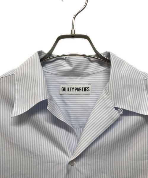 WACKO MARIA（ワコマリア）WACKO MARIA (ワコマリア) SOKTAS ストライプオープンカラーシャツ ブルー×ホワイト サイズ:Mの古着・服飾アイテム