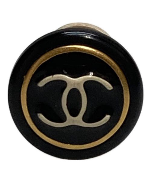 CHANEL（シャネル）CHANEL (シャネル) ココマーク ラウンドイヤリング(片耳のみ) ブラック×ゴールドの古着・服飾アイテム