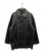 COMME CA DU MODE MENコムサデモードメン）の古着「レザーコート」｜ブラック