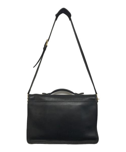 COACH（コーチ）COACH (コーチ) ヴィンテージレザーメッセンジャーバッグ ブラックの古着・服飾アイテム