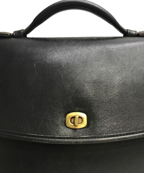 COACH（コーチ）COACH (コーチ) ヴィンテージレザーメッセンジャーバッグ ブラックの古着・服飾アイテム