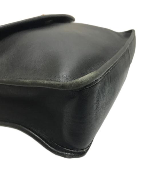 COACH（コーチ）COACH (コーチ) ヴィンテージレザーメッセンジャーバッグ ブラックの古着・服飾アイテム