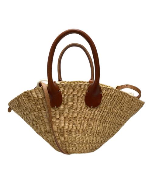 muun（ムーニュ）MUUN (ムーニュ) MINI SOPHIA かごバッグ ベージュの古着・服飾アイテム