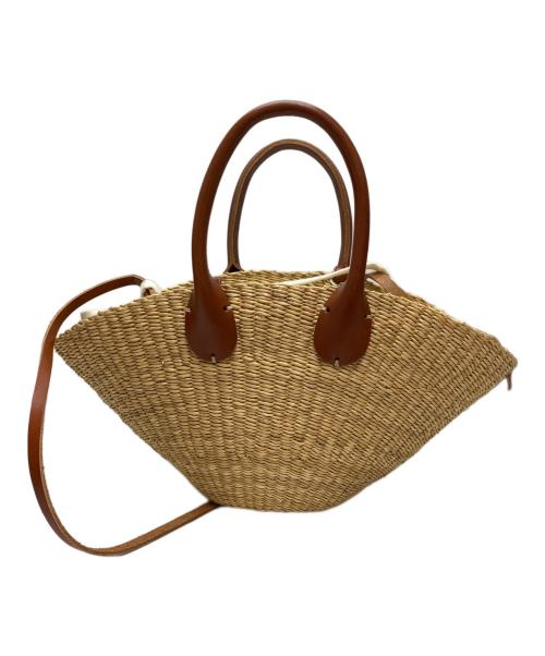 muun（ムーニュ）MUUN (ムーニュ) MINI SOPHIA かごバッグ ベージュの古着・服飾アイテム