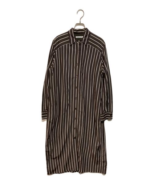 R'IAM-Plage（リアムプラージュ）R'IAM-Plage (リアムプラージュ) ストライプワンピース ブラウン サイズ:38の古着・服飾アイテム