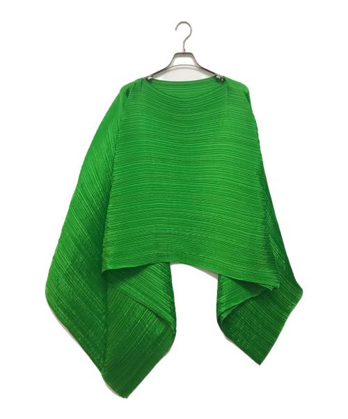 PLEATS PLEASE（プリーツプリーズ）PLEATS PLEASE (プリーツプリーズ) プリーツポンチョ グリーン サイズ:-の古着・服飾アイテム