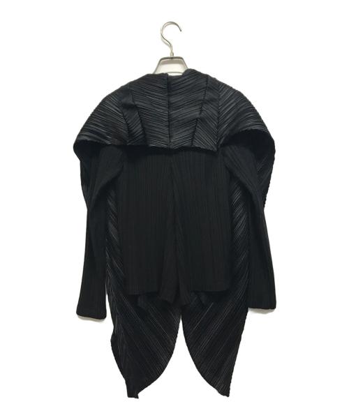 ISSEY MIYAKE FETE（イッセイミヤケフェット）ISSEY MIYAKE FETE (イッセイミヤケフェット) 襟デザインショートジャケット ブラック サイズ:2の古着・服飾アイテム