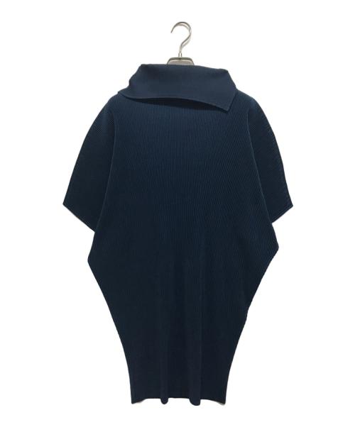 PLEATS PLEASE（プリーツプリーズ）PLEATS PLEASE (プリーツプリーズ) High Neck Pleats Tunic ネイビー サイズ:3の古着・服飾アイテム