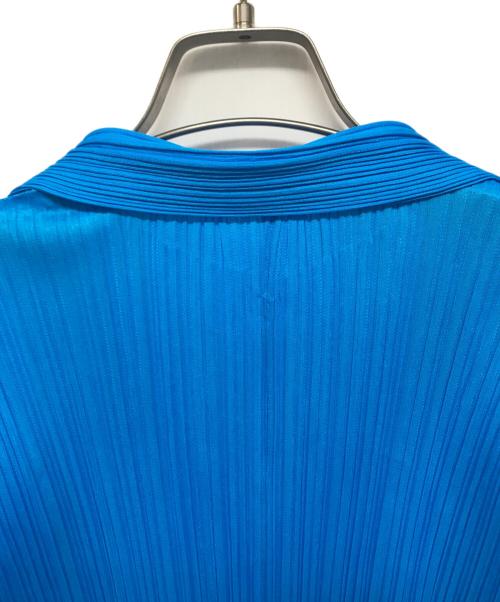 PLEATS PLEASE（プリーツプリーズ）PLEATS PLEASE (プリーツプリーズ) プリーツカーディガン スカイブルー サイズ:3の古着・服飾アイテム