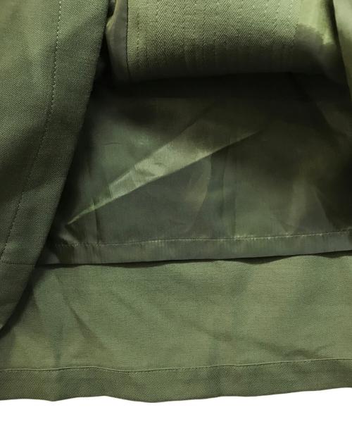 GRANDMA MAMA DAUGHTER（グランマママドーター）GRANDMA MAMA DAUGHTER (グランマママドーター) フロントステッチウールワンピース オリーブの古着・服飾アイテム