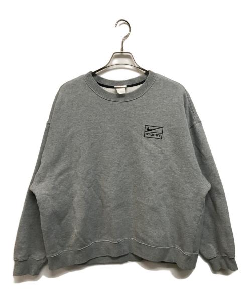 NIKE（ナイキ）NIKE (ナイキ) stussy (ステューシー) クルーネックスウェット グレー サイズ:XLの古着・服飾アイテム