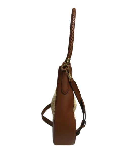 LAUREN RALPH LAUREN（ローレンラルフローレン）LAUREN RALPH LAUREN (ローレンラルフローレン) CHARLIショルダーバッグ ベージュの古着・服飾アイテム