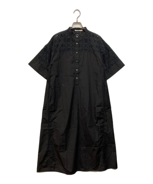 ticca（ティッカ）TICCA (ティッカ) カットワークワンピース ブラック サイズ:Freeの古着・服飾アイテム