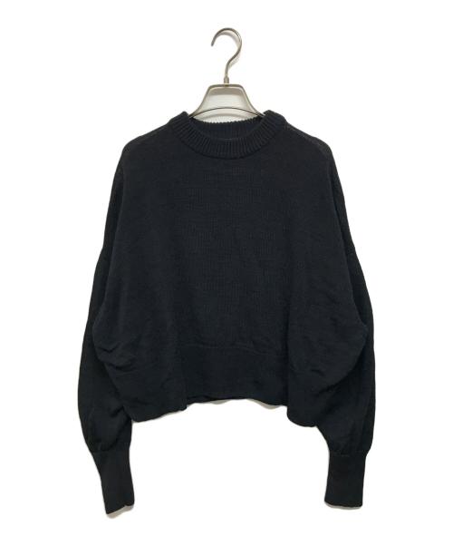 Curensology（カレンソロジー）Curensology (カレンソロジー) リネンテープヤーンニットプルオーバー ブラック サイズ:Freeの古着・服飾アイテム