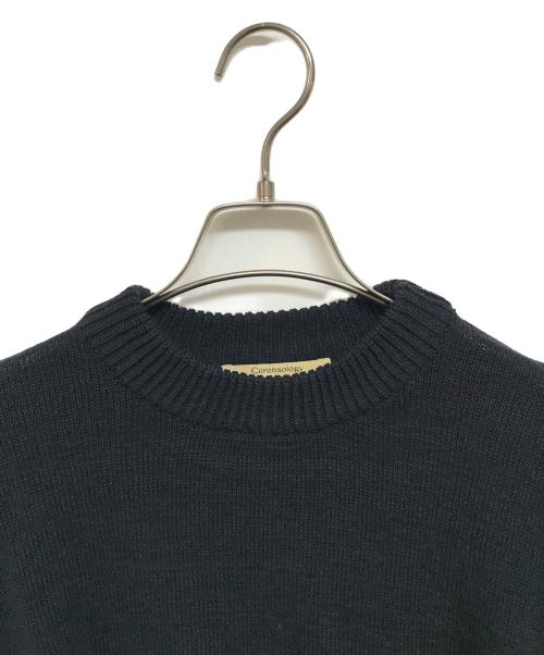 Curensology（カレンソロジー）Curensology (カレンソロジー) リネンテープヤーンニットプルオーバー ブラック サイズ:Freeの古着・服飾アイテム