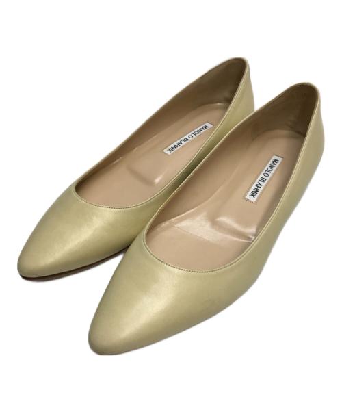 Manolo Blahnik（マノロブラニク）Manolo Blahnik (マノロブラニク) BBFLAT パンプス ベージュ サイズ:7の古着・服飾アイテム