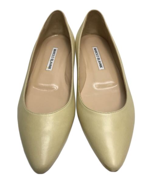 Manolo Blahnik（マノロブラニク）Manolo Blahnik (マノロブラニク) BBFLAT パンプス ベージュ サイズ:7の古着・服飾アイテム