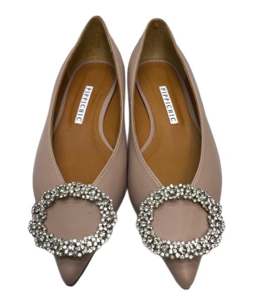 Pippichic（ピッピシック）Pippichic (ピッピシック) ANNA V LTH パンプス ピンク サイズ:37の古着・服飾アイテム