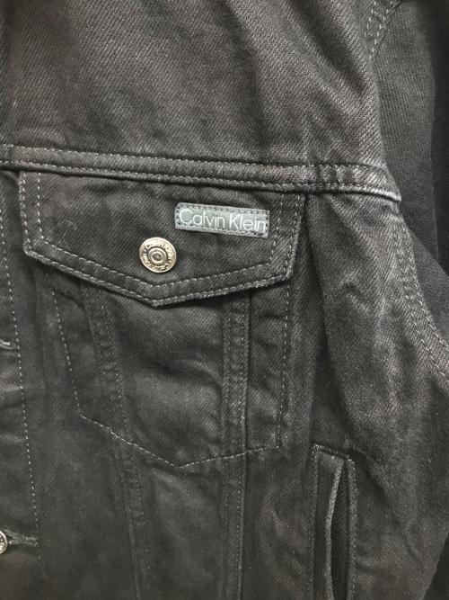 ck Calvin Klein（シーケーカルバンクライン）ck Calvin Klein (シーケーカルバンクライン) 90sトラッカーデニムジャケット ブラック サイズ:Sの古着・服飾アイテム