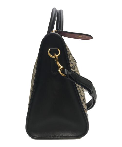 Salvatore Ferragamo（サルヴァトーレ フェラガモ）Salvatore Ferragamo (サルヴァトーレ フェラガモ) ガンチーニコレクション2wayバッグ ブラック×ベージュの古着・服飾アイテム