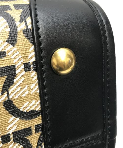 Salvatore Ferragamo（サルヴァトーレ フェラガモ）Salvatore Ferragamo (サルヴァトーレ フェラガモ) ガンチーニコレクション2wayバッグ ブラック×ベージュの古着・服飾アイテム