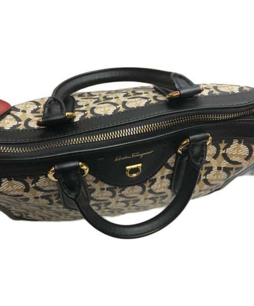 Salvatore Ferragamo（サルヴァトーレ フェラガモ）Salvatore Ferragamo (サルヴァトーレ フェラガモ) ガンチーニコレクション2wayバッグ ブラック×ベージュの古着・服飾アイテム