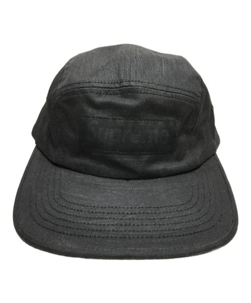 SUPREME（シュプリーム）Supreme (シュプリーム) MM6 Maison Margiela (エムエムシックスメゾンマルジェラ) 24SS Painted Camp Cap ブラック サイズ:ONE SIZE(58cm)の古着・服飾アイテム