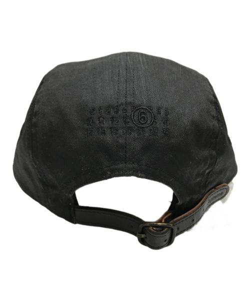 SUPREME（シュプリーム）Supreme (シュプリーム) MM6 Maison Margiela (エムエムシックスメゾンマルジェラ) 24SS Painted Camp Cap ブラック サイズ:ONE SIZE(58cm)の古着・服飾アイテム