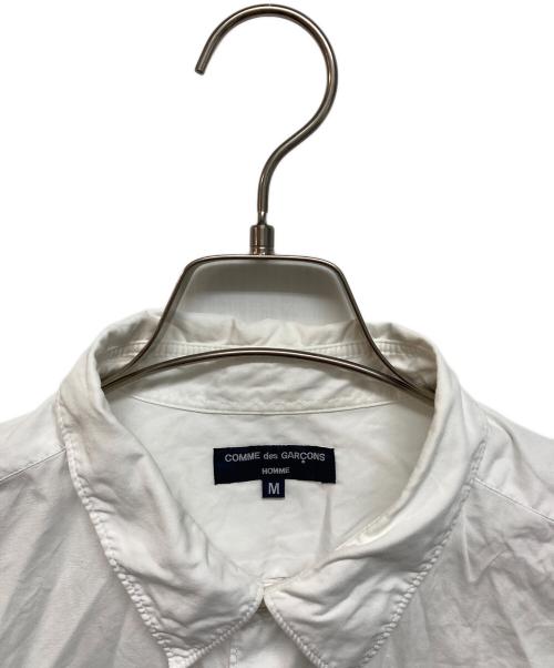 COMME des GARCONS HOMME（コムデギャルソン オム）COMME des GARCONS HOMME (コムデギャルソン オム) プリーツデザイン半袖シャツ ホワイト サイズ:Mの古着・服飾アイテム