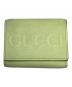 GUCCI（グッチ）の古着「エンボスロゴミニウォレットコンパクト」｜ライトグリーン