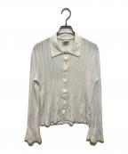 PS Paul SmithＰＳポールスミス）の古着「リブアイレット カーディガン」｜ホワイト