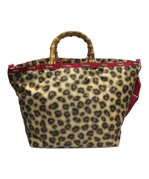 LeSportsac（レスポートサック）LeSportsac (レスポートサック) Large Bamboo Tote ブラウンの古着・服飾アイテム