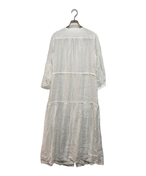 23区（ニジュウサンク）23区 (ニジュウサンク) LIBECO (リベコ) リネンシャツワンピース ホワイト サイズ:36の古着・服飾アイテム