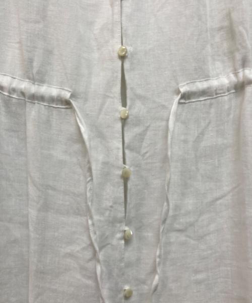 23区（ニジュウサンク）23区 (ニジュウサンク) LIBECO (リベコ) リネンシャツワンピース ホワイト サイズ:36の古着・服飾アイテム